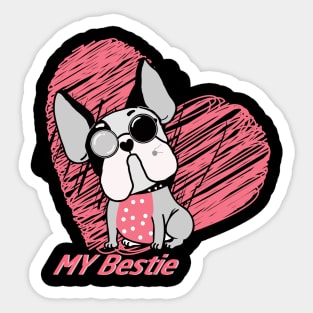 My Bestie puppy Sticker